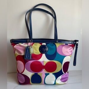 Coach F1583 scarf print tote